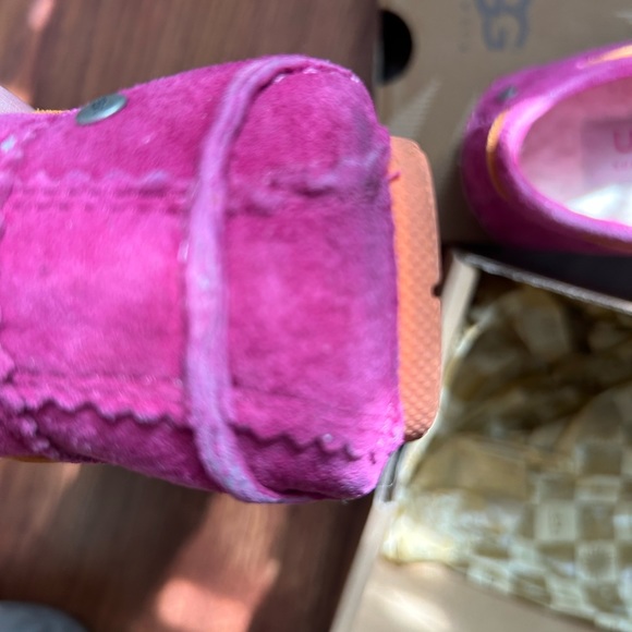UGG W Meena pink suede slipper loafer size 9 - Picture 7 of 9